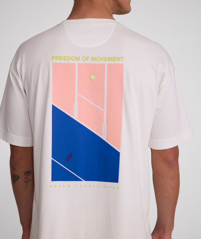 Mens Drop Goal Graphic Tee - Ivory