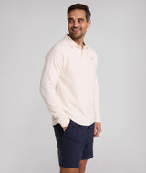 Mens Long Sleeve Honeycomb Golfer - Ivory