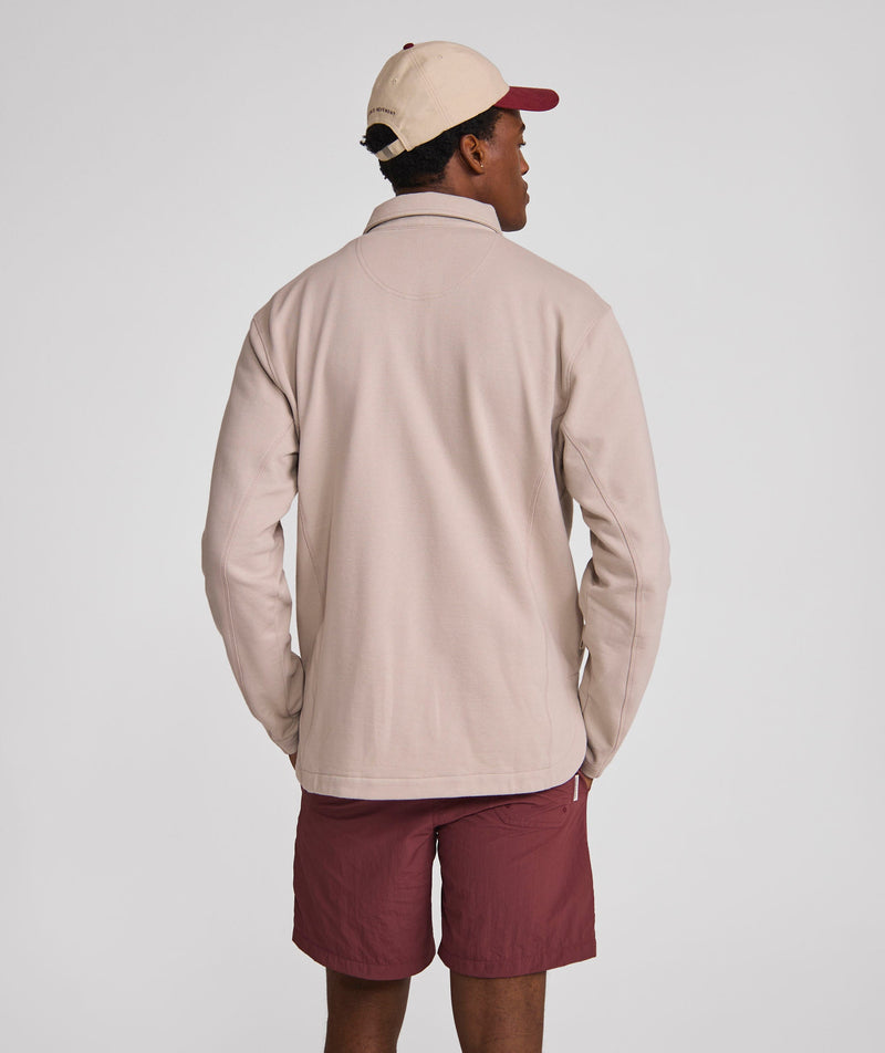 Mens 1/4 Zip Sweatshirt - Oyster