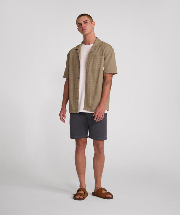 Mens Cotton Chino Shorts - Charcoal