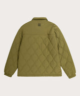 Mens Water Resistant Quilted Jacket - Olive Green