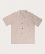 Men's Camp Collar Short Sleeve Shirt - Rust Stripe