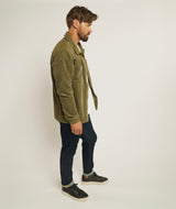 Mens Corduroy Overshirt - Olive Green
