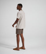 Mens Regular Fit Stripe Tee - x Ivory Multi