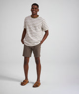 Mens Regular Fit Stripe Tee - x Ivory Multi