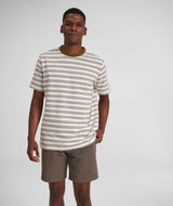 Mens Regular Fit Stripe Tee - x Ivory Multi
