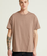 Mens Relaxed Dropped Shoulder Tee - Mocha