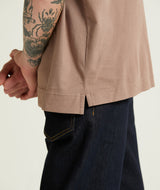 Mens Relaxed Dropped Shoulder Tee - Mocha