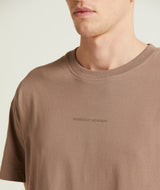 Mens Relaxed Dropped Shoulder Tee - Mocha