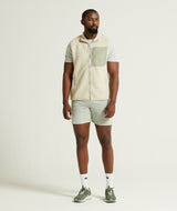 Mens Fleece Gilet - Ecru