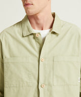 Mens Microcheck Cord Overshirt - Sage Green