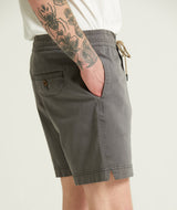 Mens Cotton Drawcord Shorts - Charcoal