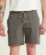 Mens Cotton Drawcord Shorts - Charcoal