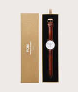 Balboa White/ Rose Gold - Tobacco (38mm)